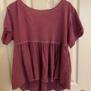 for the people flowy peplum top ✨